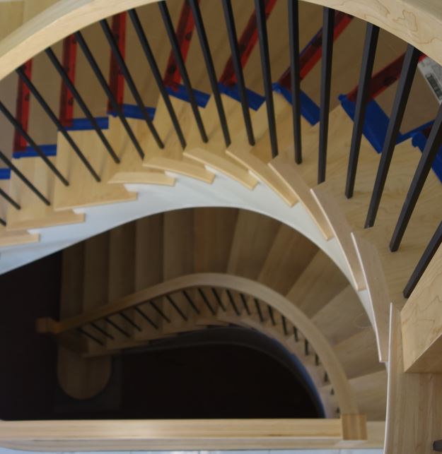 installing curved stair railings in kanata