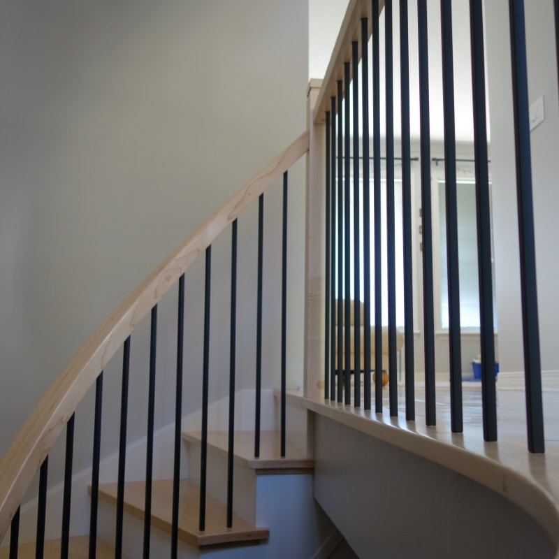 installing curved stair railings in kanata